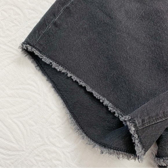 Old Navy Girls' Raw Hem Jean Shortalls, Black - Picture 4 of 5